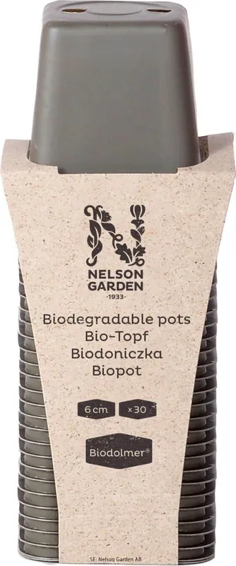 Nelson Garden Biologische Kweekpotten - Vierkant 6 cm, 30 stuks | Superprijs