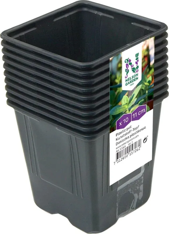 Laatste dagen - Nelson Garden Kunststof Kweekpot, 11 cm, 10 stuks