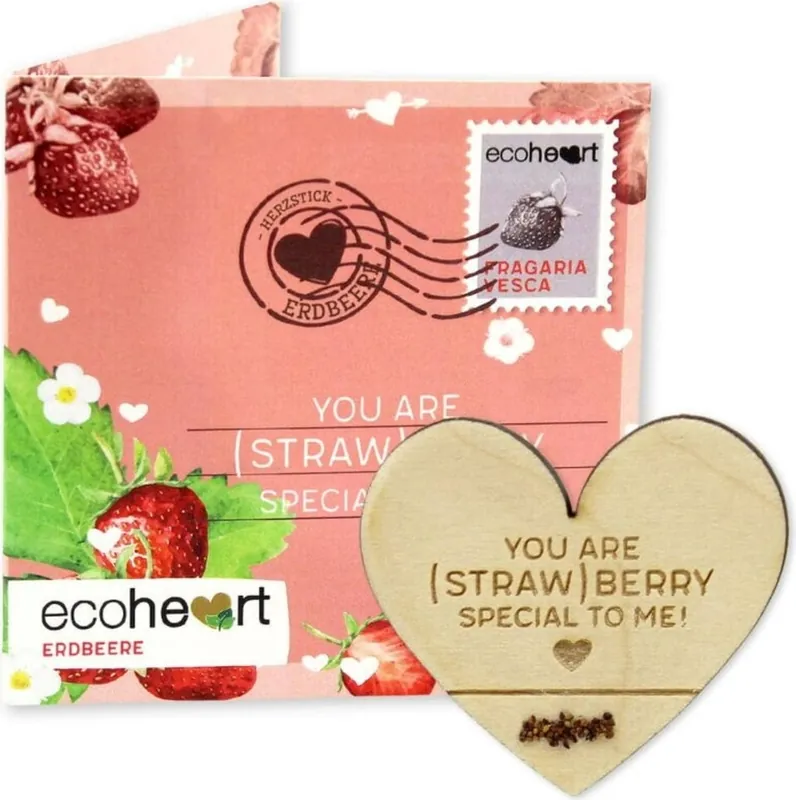 Feel Green ecostick "Aardbei" ecoheart | Voorraad bijna op