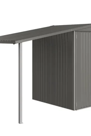 Op voorraad - Biohort Zijdak voor Gereedschapsschuur Europa - Kwartsgrijs-Metallic, Grootte 2/3/4A