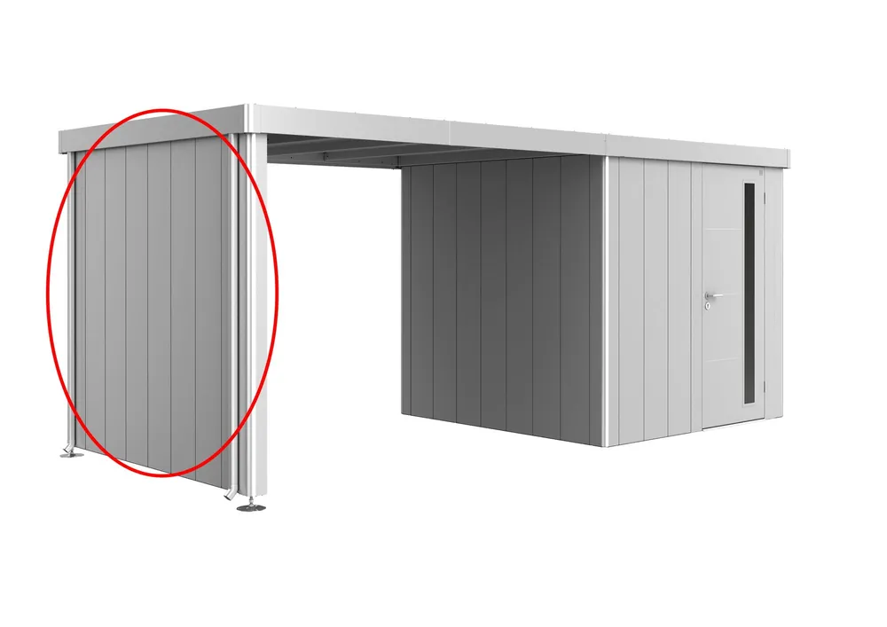 Biohort Zijpaneel voor Zijdak voor Neo Gereedschapsschuur - Zilver Metallic, 2A/2B/2C/2D - Online bestelbaar