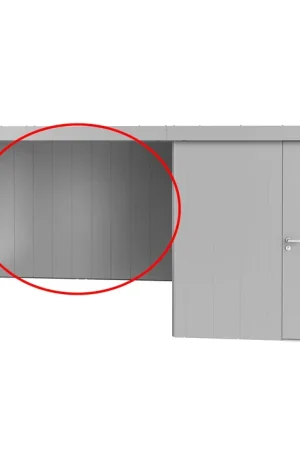 Biohort Achterwand voor Zijdak voor Neo Gereedschapsschuur, Zilver-metallic - Vanaf nu beschikbaar