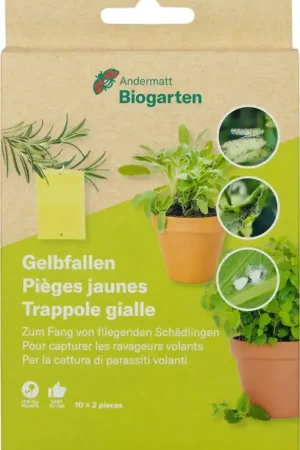 Bestelbaar | Andermatt Biogarten Zelfklevende Gele Insectenvallen, 10 stuks