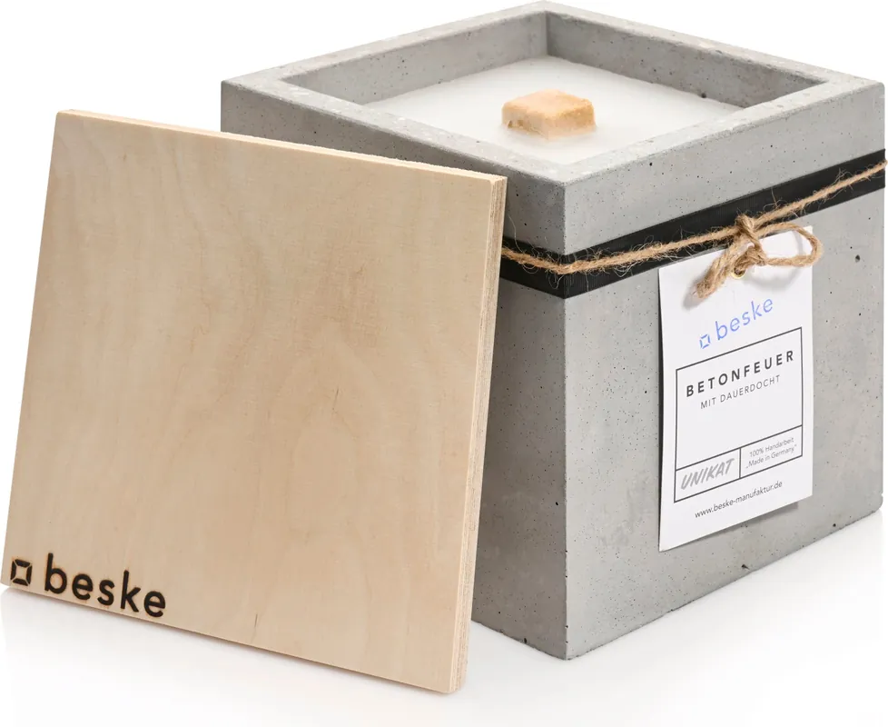 Beske Betonnen Kaars - Fuego | Tijdelijk aanbod
