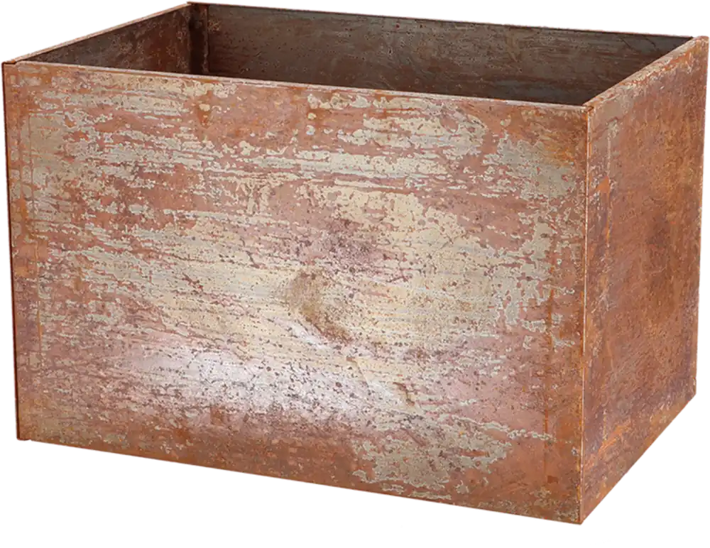 Esschert Design Rechthoekige Plantenbak van Cortenstaal, 80x40x40 cm | Tijdelijke aanbieding