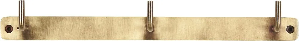 IB Laursen Antiek-Look Messing Strip met Haken, 3 Haken | Nog maar een paar beschikbaar