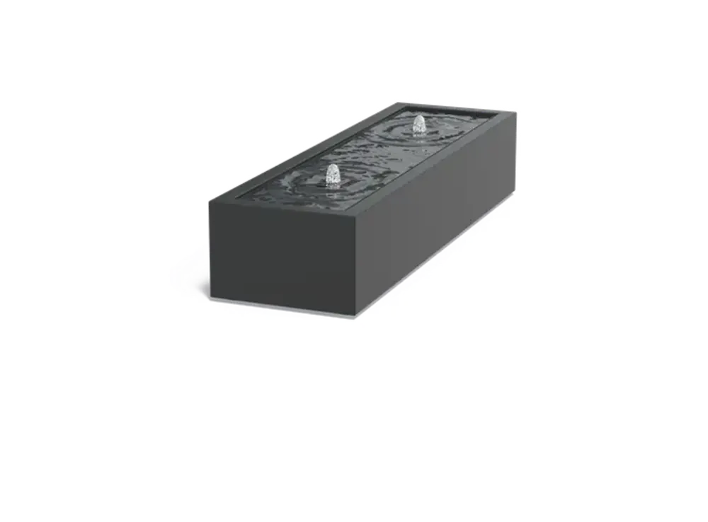 Scherpe prijs - ADEZZ Aluminium Rechthoekige Fontein (Standaard), 200 x 60 x 40 cm