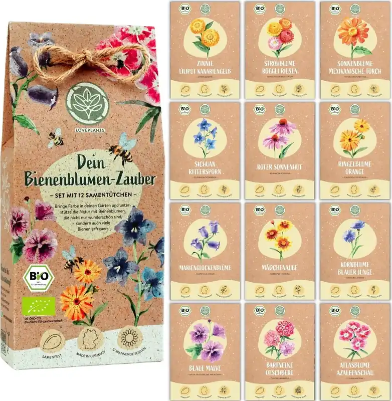 LOVEPLANTS Biologische Bijenbloemen Zadenset | Deal