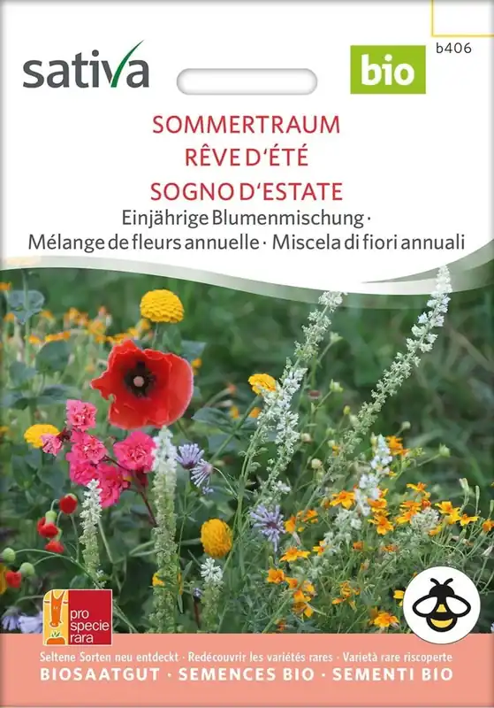 Sativa Biologische Eenjarige Bloemenmix Sommertraum | Bestseller