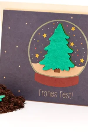 Op voorraad | Die Stadtgärtner Wenskaart met Zaadpapier - Vrolijk Kerstfeest