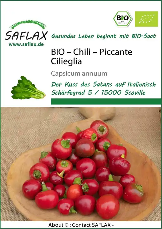 Saflax Biologische Spaanse Peper - Piccante Cilieglia | Premium
