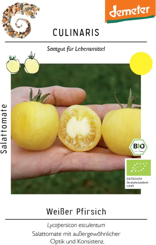Scherp geprijsd | Culinaris Biologische Tomaat "Weißer Pfirsich"