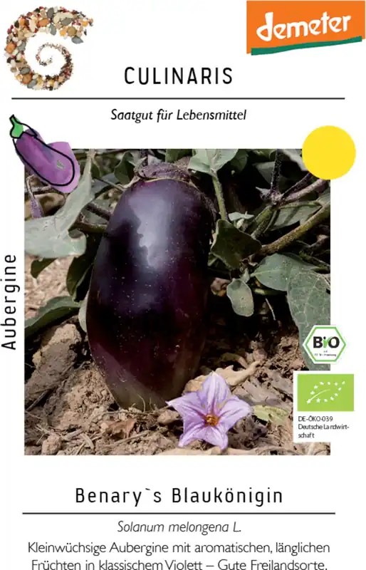 Goed beoordeeld - Culinaris Biologische Aubergine - Benary´s Blaukönigin