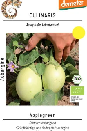 Culinaris Biologische Aubergine - Applegreen - Op voorraad