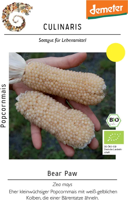 Topproduct - Culinaris Biologische Popcornmaïs Bear Paw