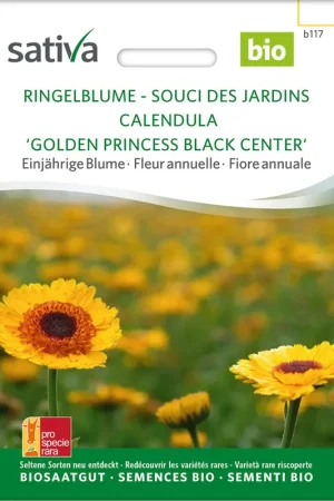 Bespaar nu - Sativa Biologische Goudsbloem "Golden Princess Black Centre"