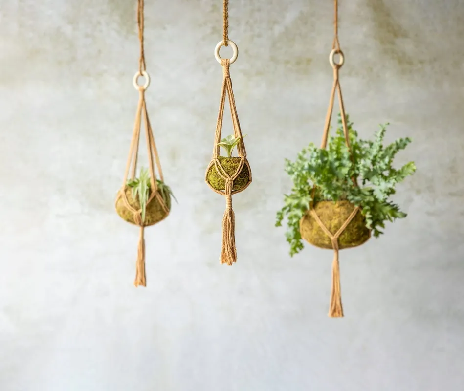 Esschert Design Macramé Plantenhanger, L | Profiteer nu