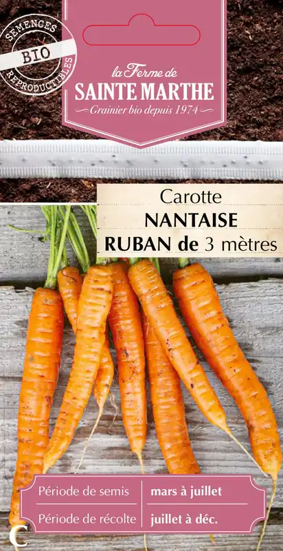 La Ferme de Sainte Marthe Wortel "Nantaise 2" Zaadband - Rechtstreeks van de fabrikant
