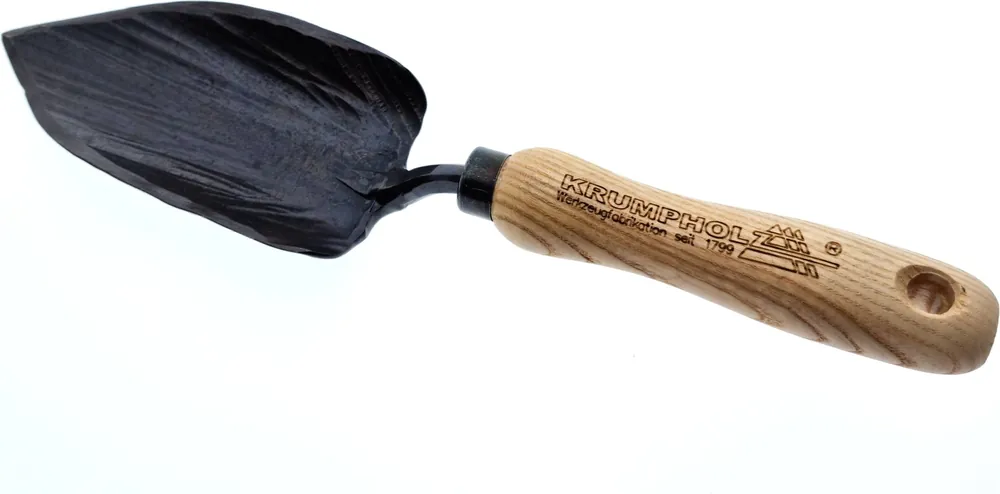 Krumpholz Plantenschepje uit Eén stuk Staal met Essenhouten Steel (14 cm) | Eenvoudig retourneren