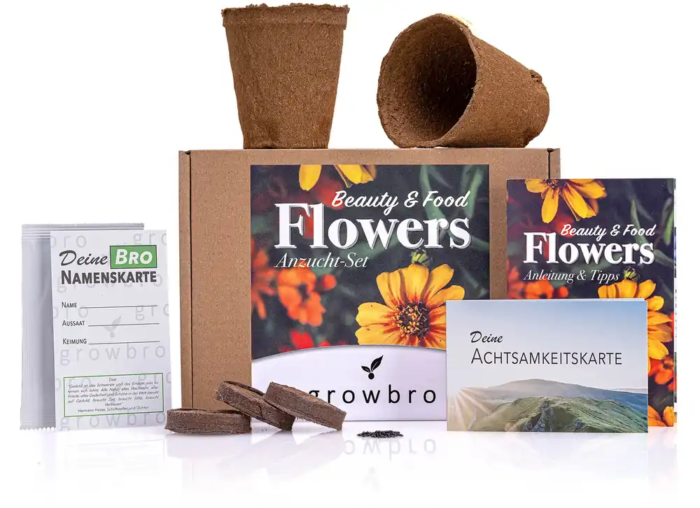 Snelle levering - growbro Eetbare Bloemen "Flower" Kweekset