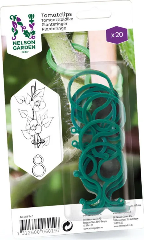 Nelson Garden Tomatenclips Groen 6 cm, 20 Stuks. | Scherp geprijsd