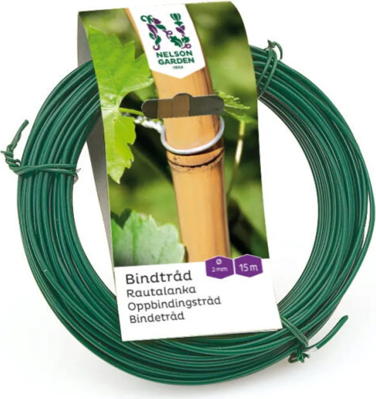 Extra voordeel - Nelson Garden Binddraad Staal/Kunststof Groen Ø 2 mm, 15 Meter