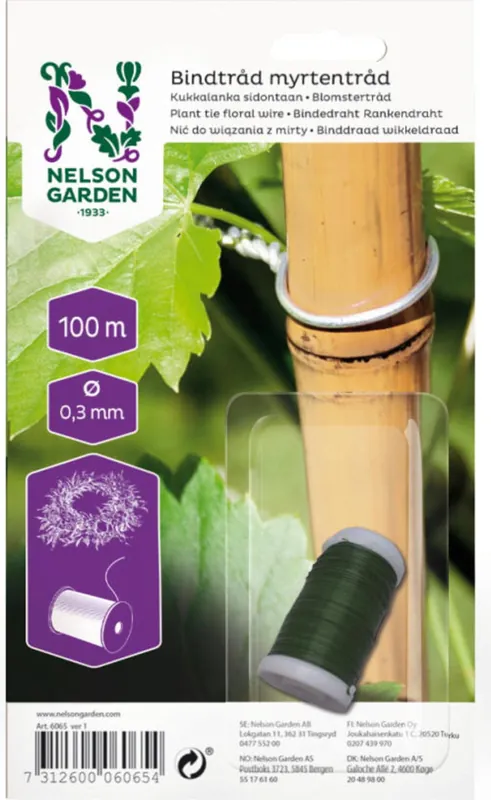 Nelson Garden Binddraad Klimdraad, Groen Ø 0,3 mm, 100 m - Prijsverlaging