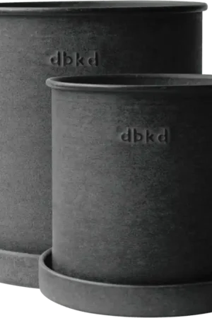 DBKD PLANT POT Small 2-Set, black - Expreslevering
