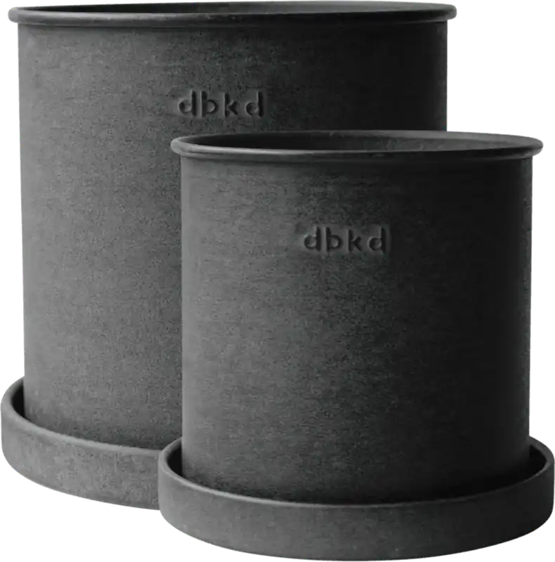 DBKD PLANT POT Small 2-Set, black - Expreslevering