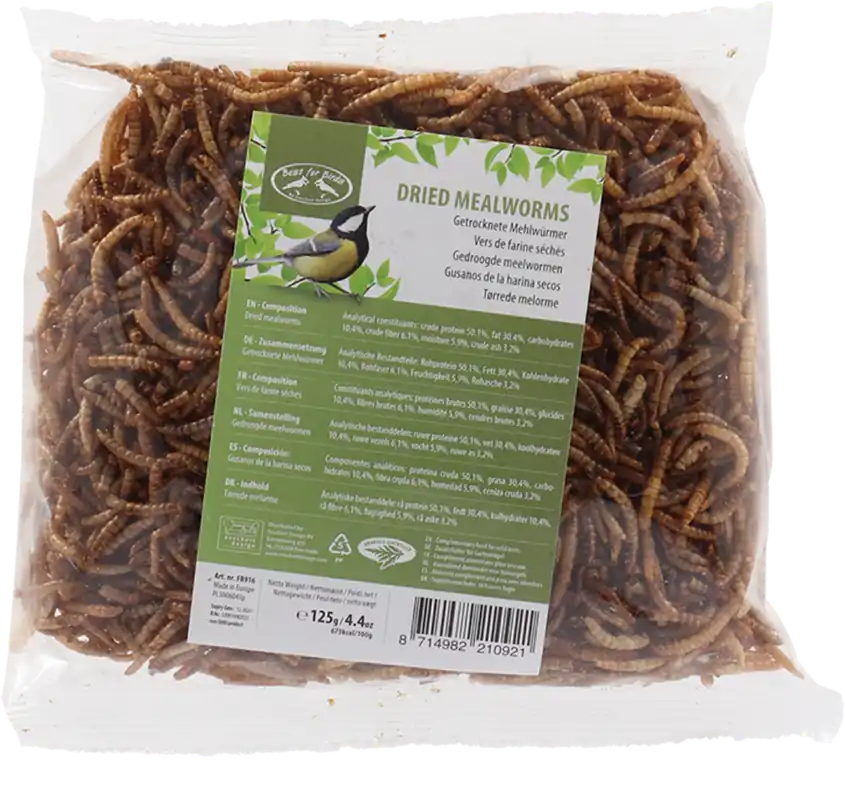 Esschert Design Gedroogde Meelwormen, 125 g - Bespaar meer