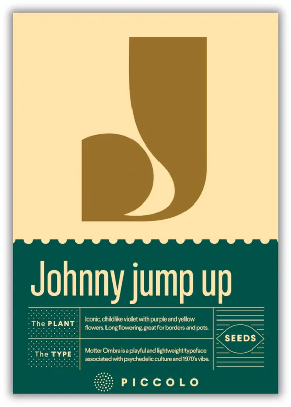 Net binnen | Piccolo Seeds J - Johnny Jump Up - Hoornviooltje