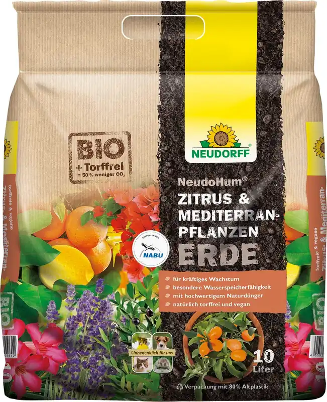 Lage prijs | Neudorff NeudoHum - Citrus & Mediterrane Plantenpotgrond, 10 L