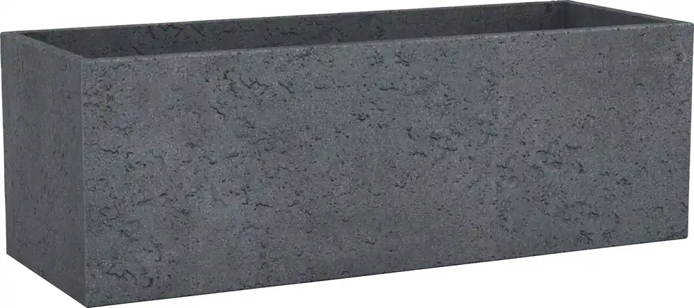 Bespaar nu | Scheurich Plantenbak C-Cube Long - Stony Black, 60 cm
