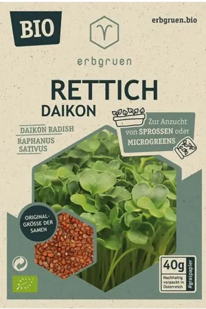 erbgruen Radijs Daikon - BIO Microgroenten/Kiemzaden | Makkelijk bestellen