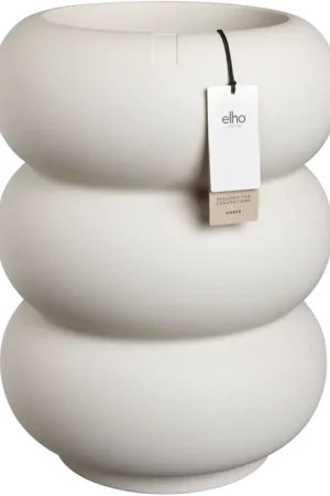 Direct van de fabrikant | elho amber roll high Ø 43cm, linnen wit