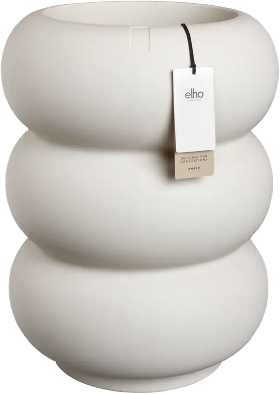 Direct van de fabrikant | elho amber roll high Ø 43cm, linnen wit