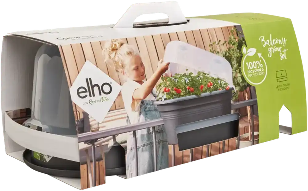 Op = op | elho green basics balkon kweekset - living black