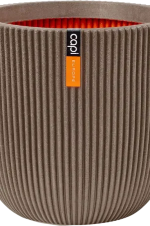 Capi Bloempot Bol "Groove", 54x52 cm, Taupe - Topdeal