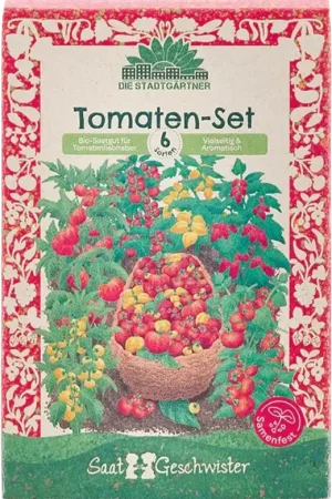 Snelle levering - Die Stadtgärtner Saatgeschwister - Zaadset Tomaten BIO