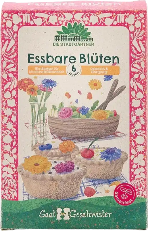 Nieuw in de shop | Die Stadtgärtner Saatgeschwister - Zaadset Eetbare Bloemen BIOLOGISCH