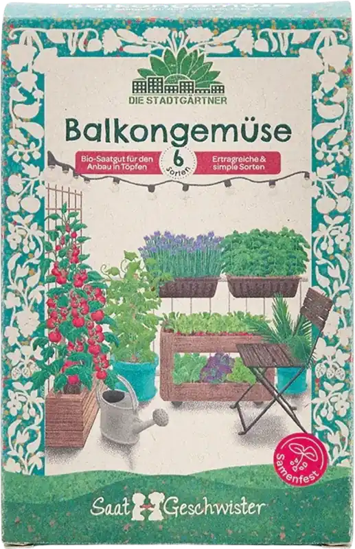 Laatste kans | Die Stadtgärtner Saatgeschwister Zaadset - Balkon Groenten BIOLOGISCH