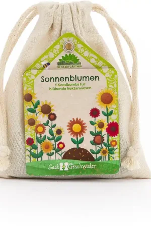 Pak je kans - Die Stadtgärtner Saatgeschwister zaadbollen - Zonnebloemen