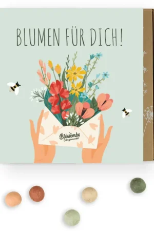Blossombs Zaadbommen Cadeaubox - Blumen für dich!, Mini - Hoog gewaardeerd