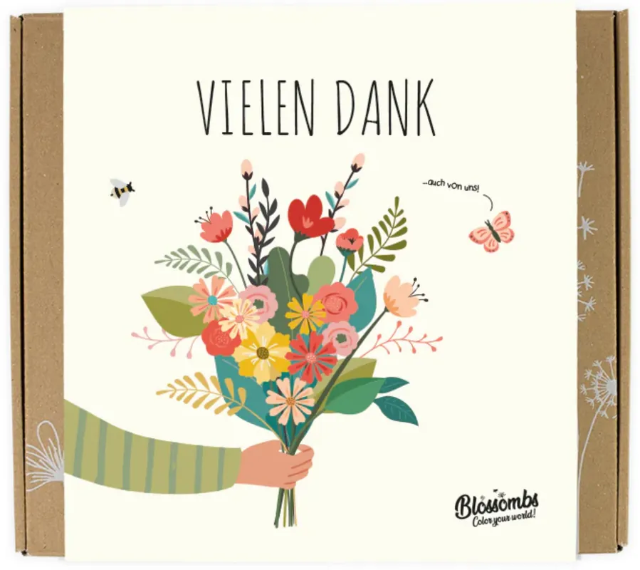 Blossombs Zaadbommen Cadeaubox - Vielen Dank!, Mini - Tijdelijke aanbieding