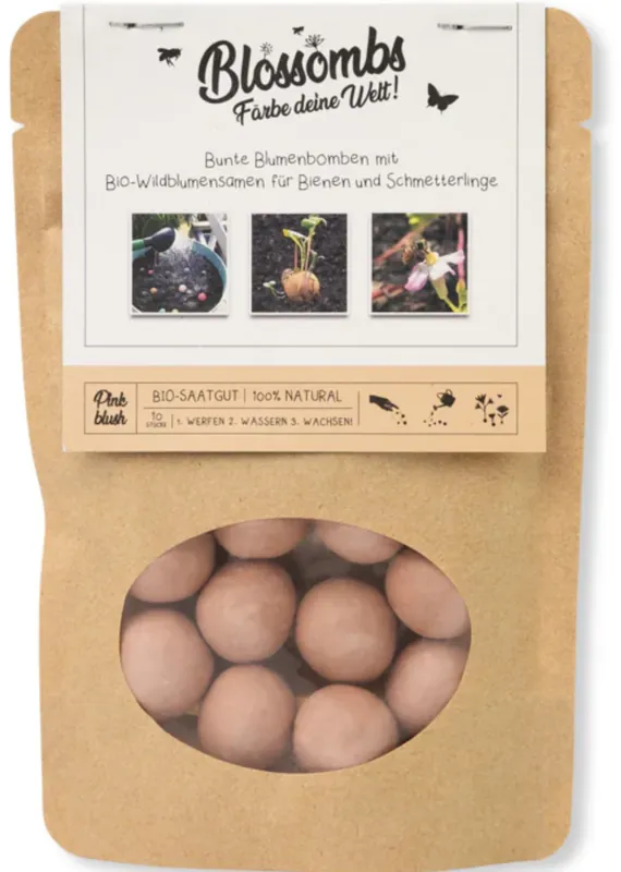 Blossombs Kleurrijke Bloembommen met Biologische Zaden, Blush Pink | Korting