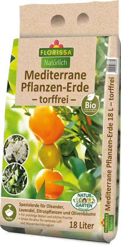 Veilig winkelen | Florissa Biologische Natuurlijke Mediterrane Plantengrond zonder Turf, 18 L