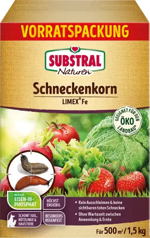 SUBSTRAL® Naturen® Slakkenkorrels Limex Fe Reg. Nr. 3620-902, 1 kg Reg-Nr. 3620-902 | Makkelijk bestellen