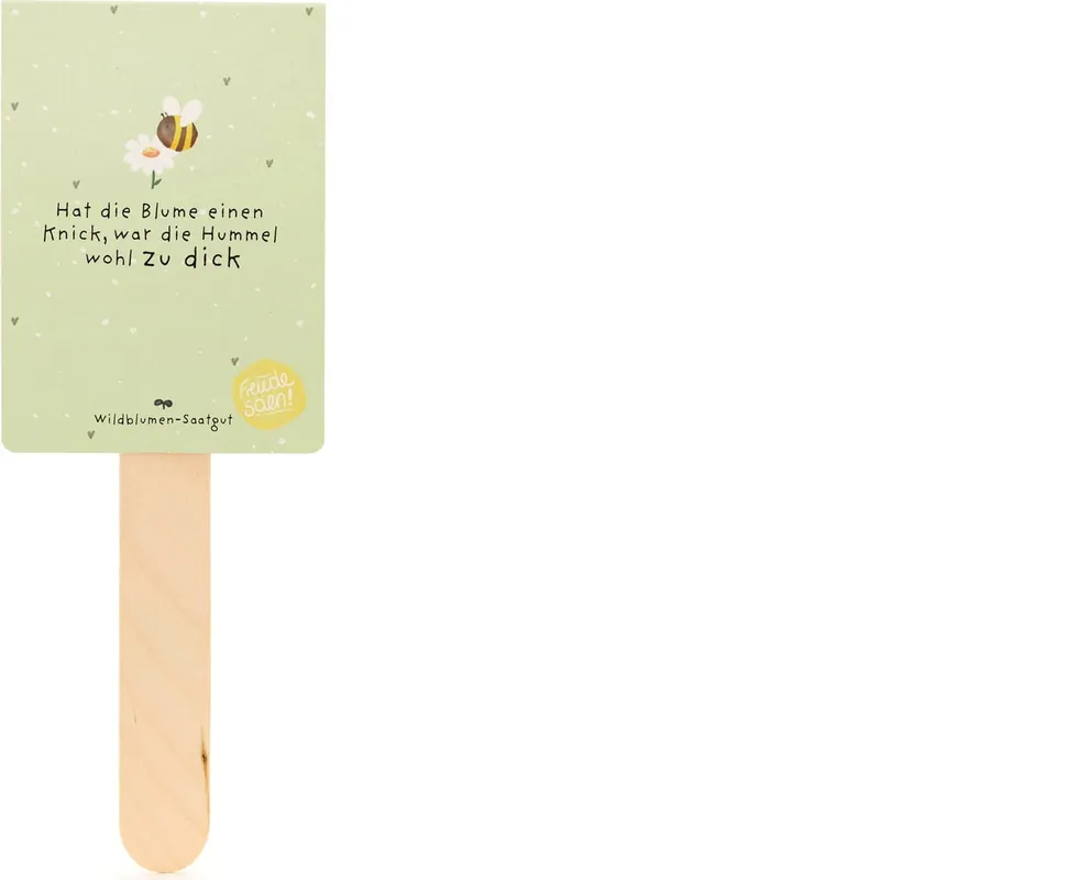Die Stadtgärtner Complimenten - Zaadgroet - Hat die Blume einen Knick, war die Hummel wohl zu dick - Prijsverlaging