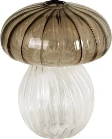 Expreslevering - Strömshaga Mushroom Decoratieve Vaas - Bruin, Hoogte 13 cm