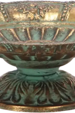 Uitverkoop - Esschert Design Aged Metal Vogelbad, S